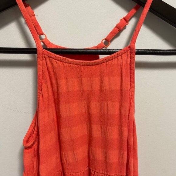 2/$20 Old Navy Girls Coral Red Maxi 3 tiered Dress, Size Small (6-7) - Picture 4 of 6